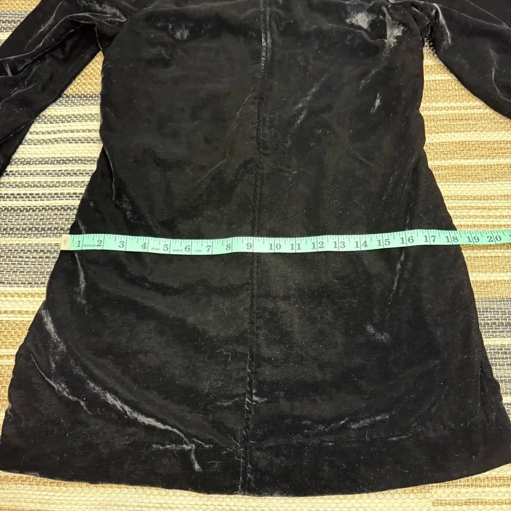 Free People Women's Chelsea Mini Dress Long Sleeve Low‎ Open-Back Black Size Med